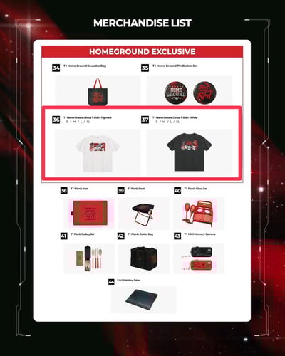 「2026 T1 Home Ground 限定」衣服系列商品（第二批/最終金額）2