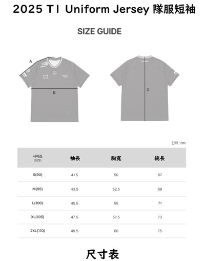 2025 T1 Uniform Jersey 隊服短袖3
