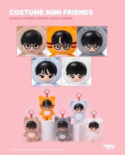 Costume Mini Friends 玩偶公仔鑰匙圈 踢佈佈3