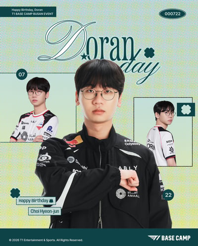 T1 2026 HAPPY DORAN DAY - 釜山限定生日小卡1