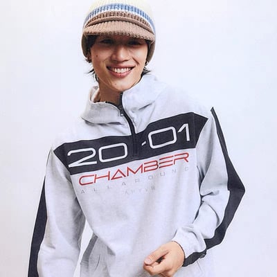 FAKER 同款 秋冬連帽半拉鏈（藍/白）4