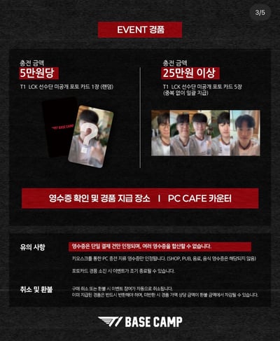 T1 BASE CAMP BUSAN  - PHOTO CARD 照片卡活動1