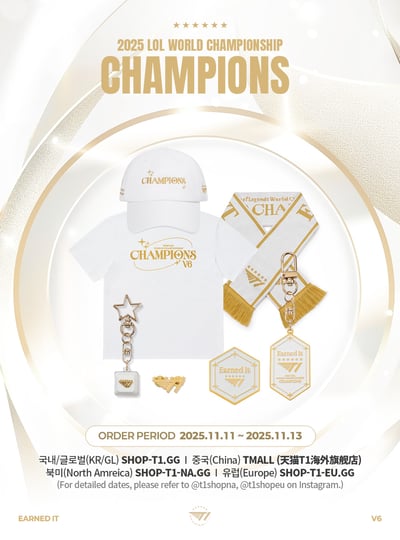 英雄聯盟世界賽 T1 S15 六星奪冠周邊 Part1 預購團1