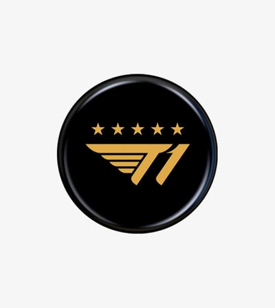 T1 Logo Pin Button - V5 Champions Edition 徽章1