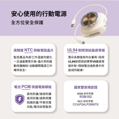 aircolor 雲朵系六合一磁吸無線快充行動電源10