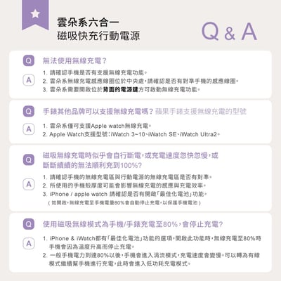 aircolor 雲朵系六合一磁吸無線快充行動電源14