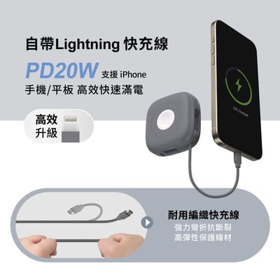 aircolor 雲朵系六合一磁吸無線快充行動電源7