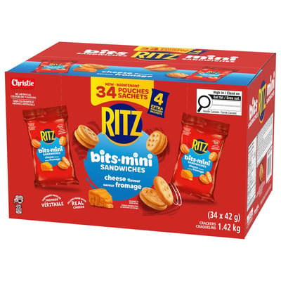 加拿大代購｜RITZ Bits 迷你起司夾心餅乾 42g×34包｜Maple Treats3