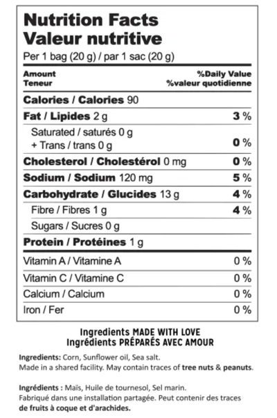 『好市多』LoveCorn海鹽香脆玉米點心 21包5