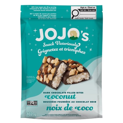 加拿大代購｜JOJO's 黑巧克力一口酥 102g 開心果／花生醬／椰子 3款｜Maple Treats3