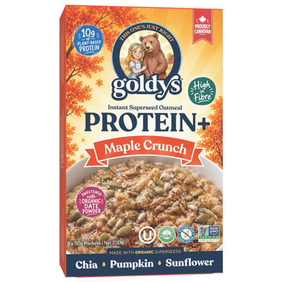加拿大代購｜Goldy's 即食燕麥 楓糖／肉桂／原味 高蛋白高纖 草莓 4款｜Maple Treats1