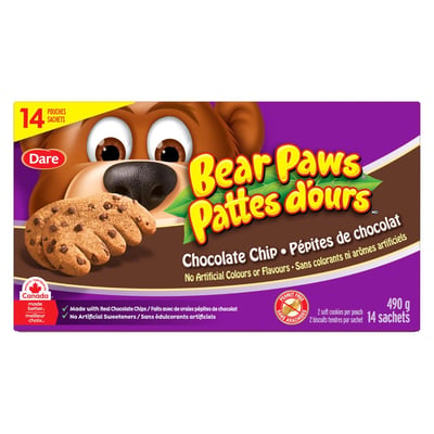 加拿大代購｜Dare Bear Paws 小熊掌軟餅乾 家庭號 490g 14入／量販 770g 22入 7款｜Maple Treats6