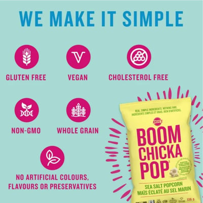 加拿大代購｜BOOMCHICKAPOP 無麩質爆米花 3款｜Maple Treats4