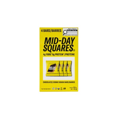 加拿大代購｜Mid-Day Squares 巧克力餅乾麵團 機能巧克力磚 33g×4 加拿大品牌｜Maple Treats1