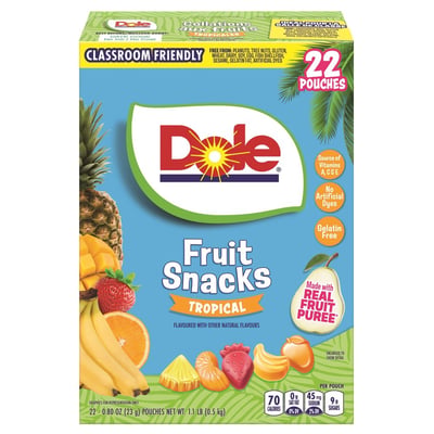 加拿大代購｜Dole 水果軟糖 22小包 九大過敏原不含 2款｜Maple Treats2