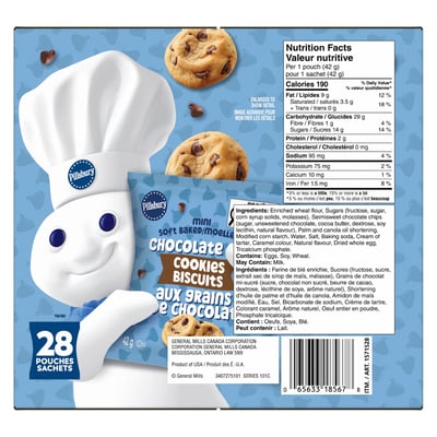 加拿大代購｜Pillsbury 迷你巧克力豆軟餅乾 42g×28包｜Maple Treats5