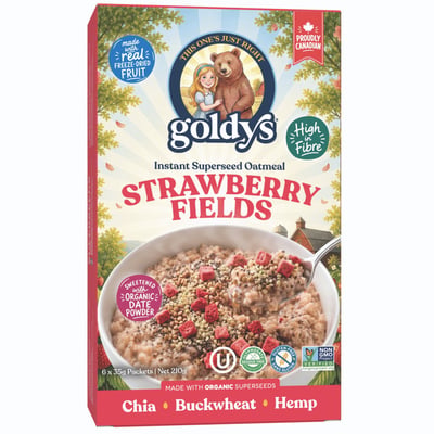加拿大代購｜Goldy's 即食燕麥 楓糖／肉桂／原味 高蛋白高纖 草莓 4款｜Maple Treats4