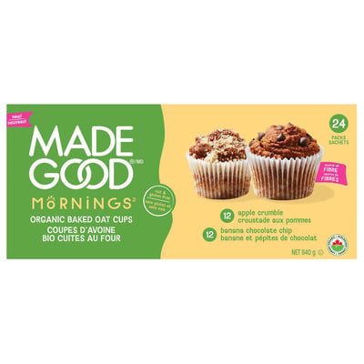 加拿大代購｜MadeGood 有機烤燕麥杯 35g×24入｜Maple Treats2