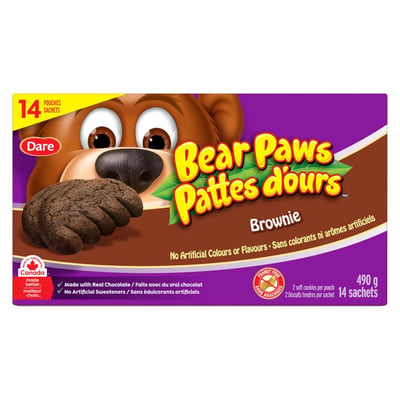 加拿大代購｜Dare Bear Paws 小熊掌軟餅乾 家庭號 490g 14入／量販 770g 22入 7款｜Maple Treats2