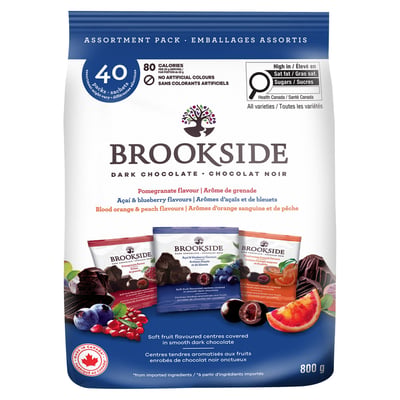 加拿大代購｜Brookside 黑巧克力水果夾心 20g×40包｜Maple Treats2