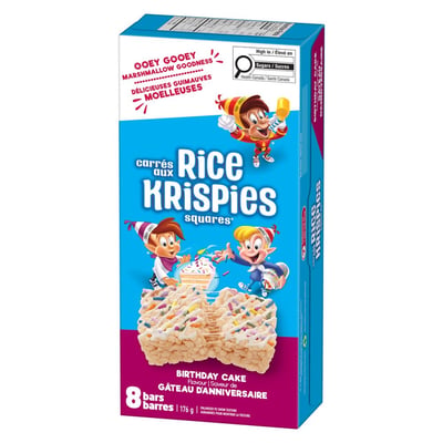 加拿大代購｜Rice Krispies Squares 棉花糖米果棒 Minis 440g／生日蛋糕 2款｜Maple Treats2
