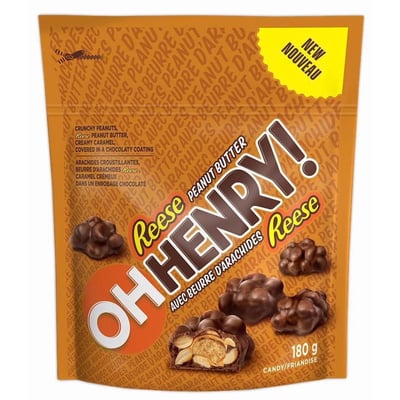 加拿大代購｜Oh Henry! 一口吃 花生焦糖巧克力 Reese 花生醬版｜Maple Treats1