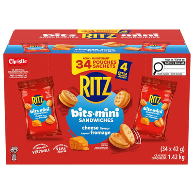 加拿大代購｜RITZ Bits 迷你起司夾心餅乾 42g×34包｜Maple Treats2
