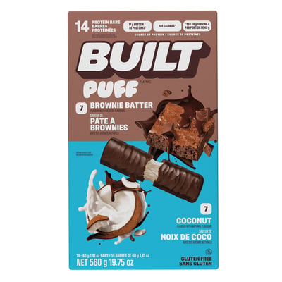 加拿大代購｜BUILT Puff 蛋白棒 40g×14條｜Maple Treats2