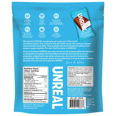 加拿大代購｜UNREAL 椰子黑巧克力迷你包 435g｜Maple Treats3