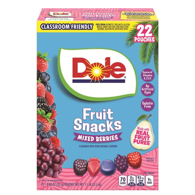 加拿大代購｜Dole 水果軟糖 22小包 九大過敏原不含 2款｜Maple Treats1