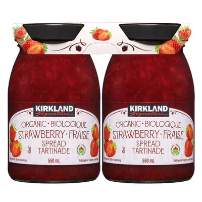加拿大代購｜Kirkland 有機草莓果醬 550ml×2罐｜Maple Treats2