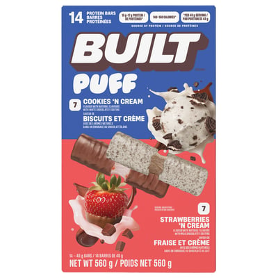 加拿大代購｜BUILT Puff 蛋白棒 40g×14條｜Maple Treats3