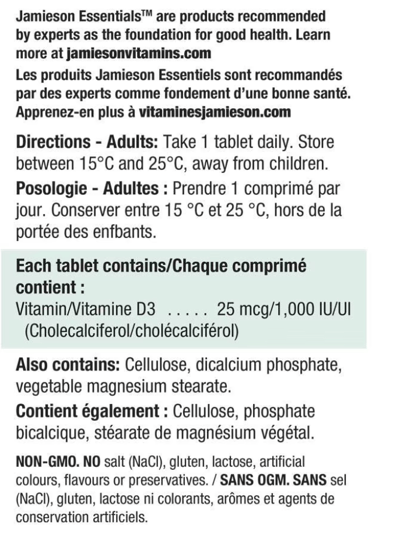 健美生D3 1000IU 260顆｜Jamieson2