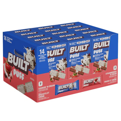 加拿大代購｜BUILT Puff 蛋白棒 40g×14條｜Maple Treats5