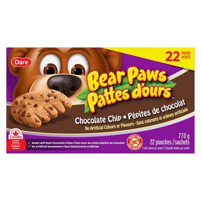 加拿大代購｜Dare Bear Paws 小熊掌軟餅乾 家庭號 490g 14入／量販 770g 22入 7款｜Maple Treats7