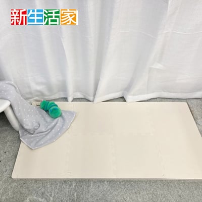 【新生活家】2cm厚防護巧拼地墊-莫蘭迪卡其色32x32x2cm (16片)1