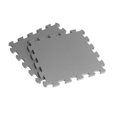 【新生活家】10mm素面地墊灰色40入2