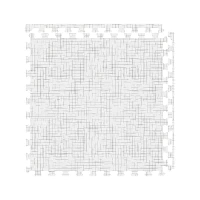 【新生活家】樂活巧拼地墊-大片62cm 編織毯紋淺灰(8片)2