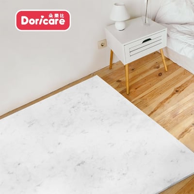 【Doricare朵樂比】超Q彈抗菌遊戲地墊120x180cm-歐風白大理石-可裁切1