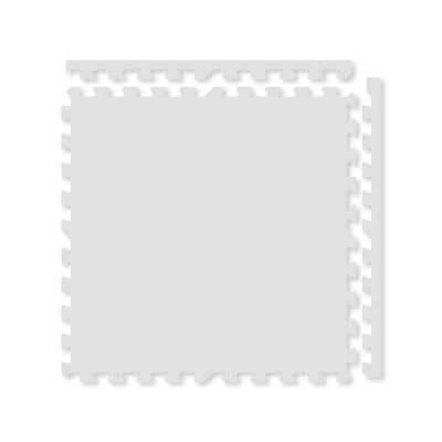 【新生活家】2cm厚防護巧拼地墊-大片62cm莫蘭迪淺灰(12片)2