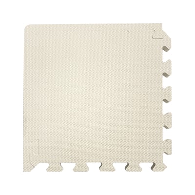 【新生活家】2cm厚防護巧拼地墊-莫蘭迪卡其色32x32x2cm (48片)(隨貨贈嬰兒中性洗衣精1000ml)2