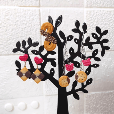 仿真手工餅乾耳環 三件組4