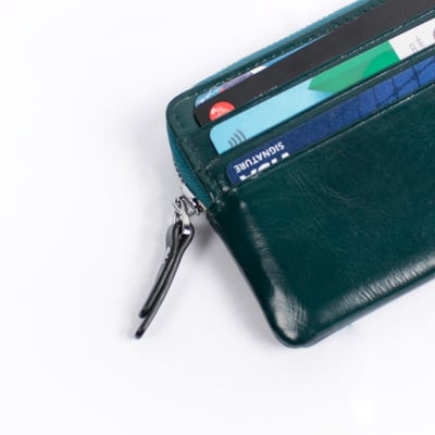 超順手真皮卡夾零錢包(5色)2