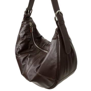 TRueSo 觸柔牛皮極軟經典牛角包-咖色1