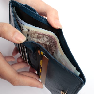 真皮方塊迷你短夾（多色）4