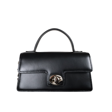 建築廓型提/肩真皮小廢包1