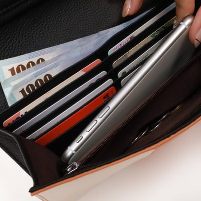 色彩札記真皮鍊夾小包（多色）7