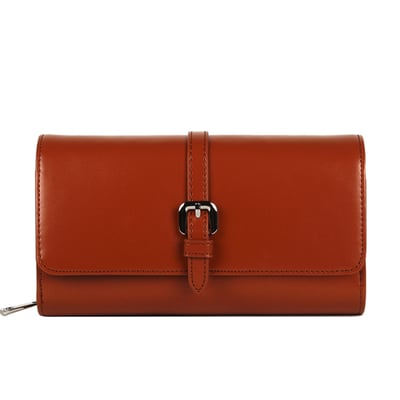 光面真皮扣帶皮夾包-多色13