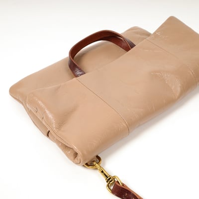 油蠟牛皮摺疊兩用包1