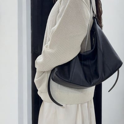 Étoffe｜伊朵芙真皮柔雲肩包-白色6